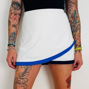 New Ralph Lauren 15" Faux-Wrap Stretch Jersey Skort